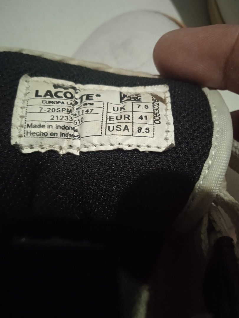 Lacoste size 41 clearance