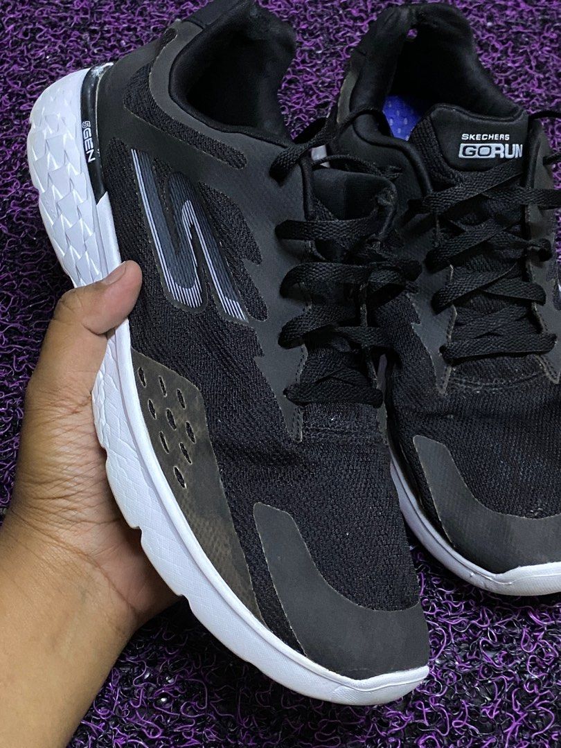 Skechers GoRun 400 Low Top Black 10uk Kasut Sukan