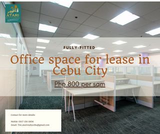 Spacious Fully Fitted Office Space for Rent in Cebu City near IT Park