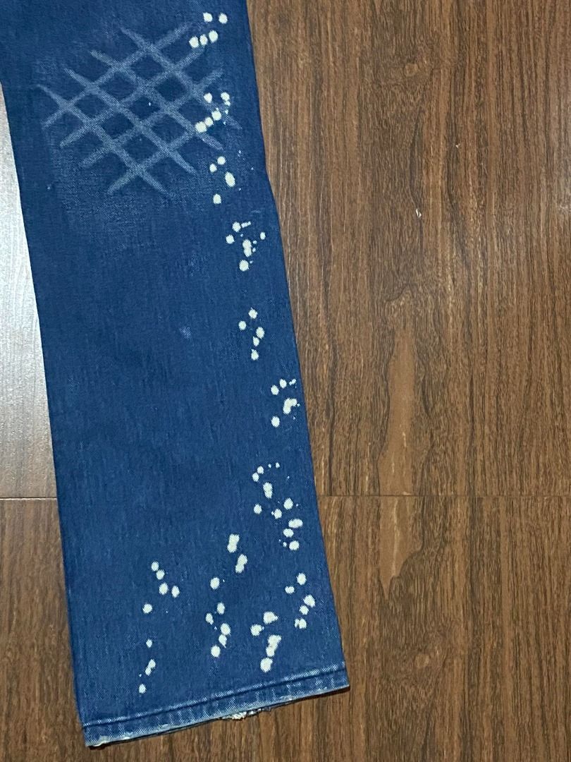 SS07 - Number Nine Damaged Paint Splatter Denim on Carousell