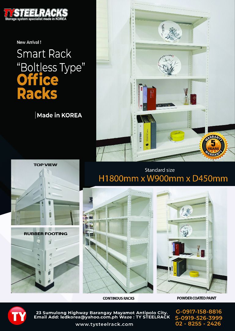 Steel rack omega type smart rack boltless type heavy duty commercial ...
