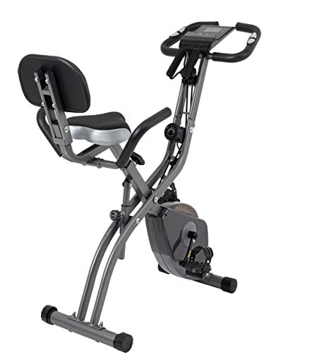 Folding Exercise Bike with 10 Level Adjustable Magnetic Resistance