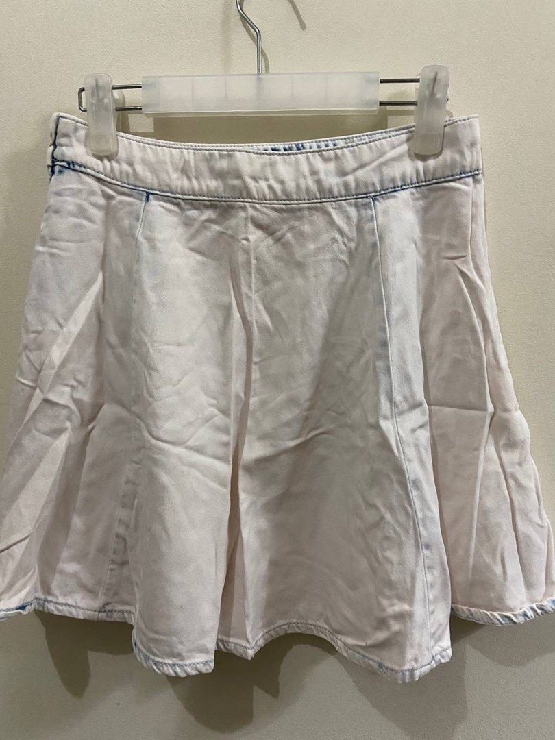 Jaz denim store mini skirt white