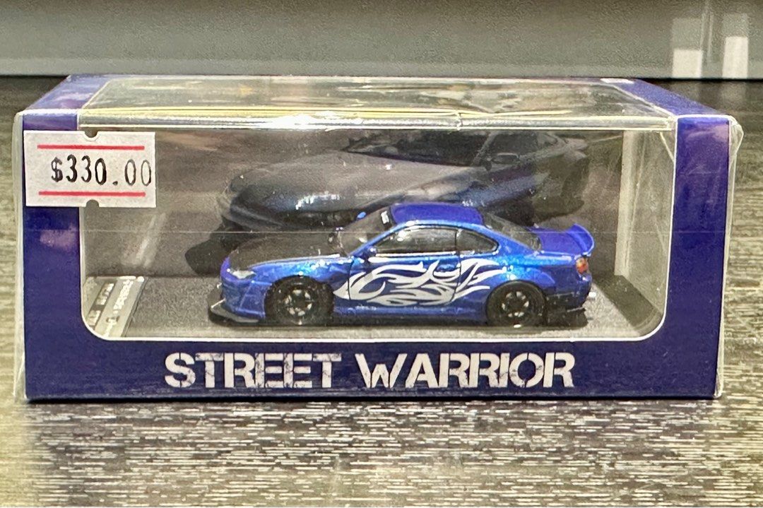 Street Warrior 1/64 Nissan S15 Silvia Rocket Bunny Blue, Toys