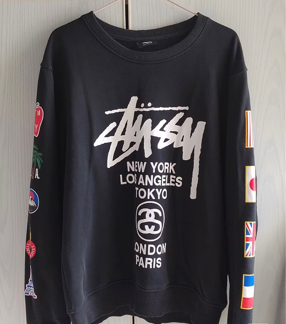 Stussy World Tour Flags Long Sleeve Tee SOLD Men s Fashion