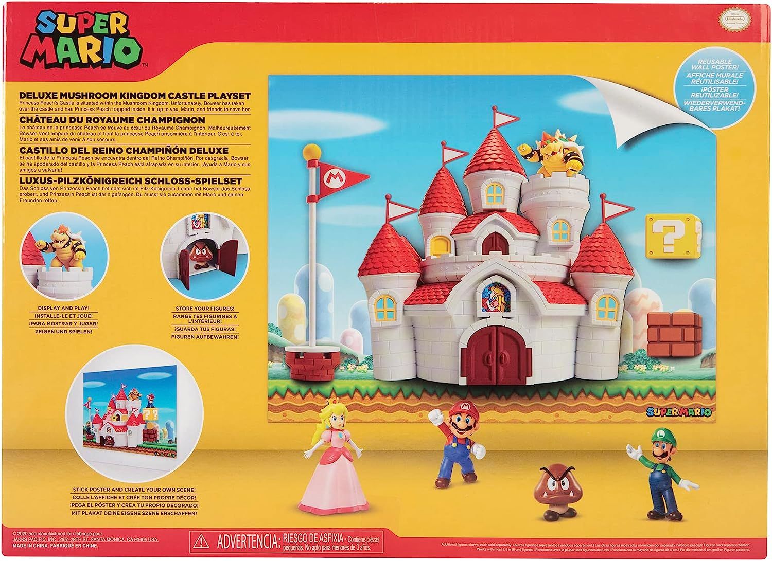 SUPER MARIO 58541 Nintendo Mushroom Kingdom Castle Playset with