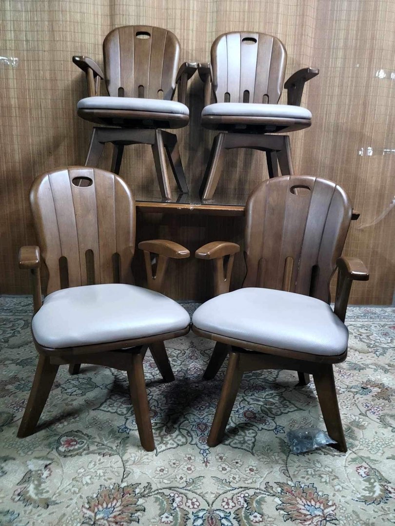 swivel chairs Dining set Japan surplus on Carousell