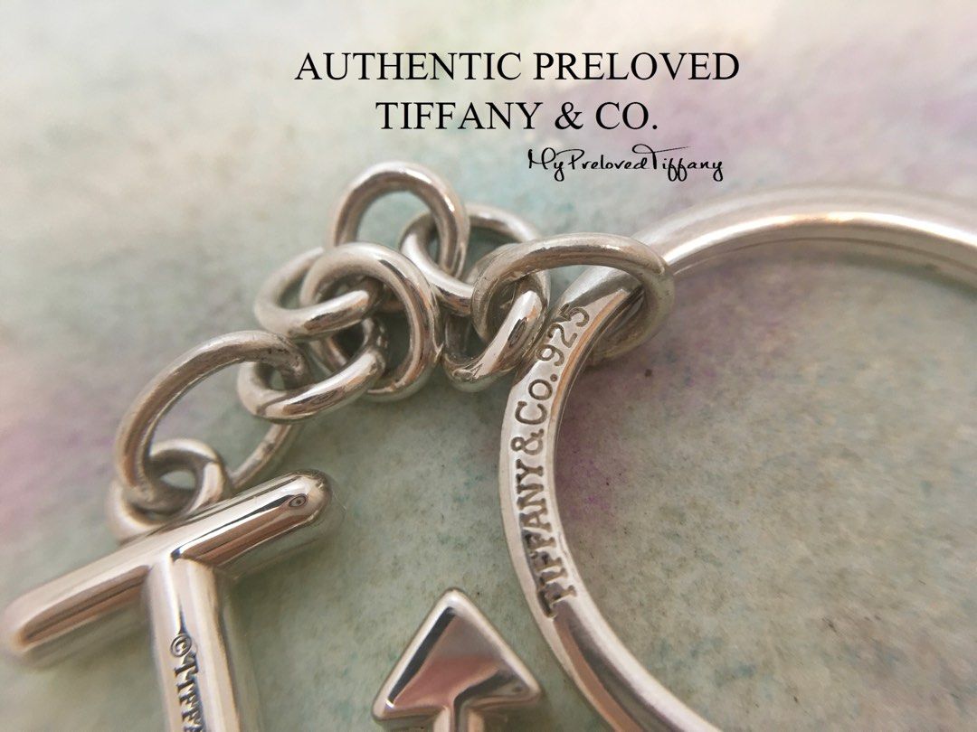 Tiffany & Co Silver Peretti Eternal Circle Key Ring Keychain Keyring