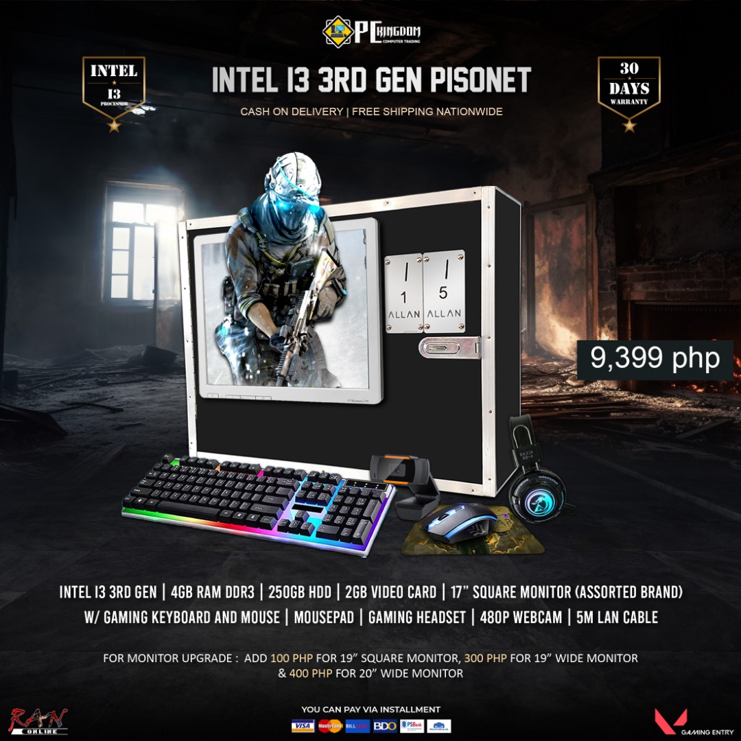 Tabletop Intel core i3 3rd gen 4GBRAM 250gb HDD 2gb videocard