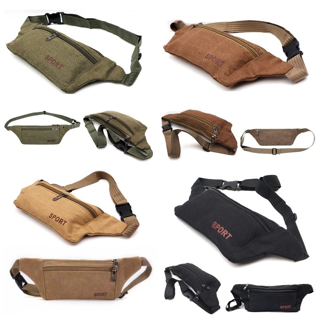 Tas Waistpack Bag Slim Sport Kanvas