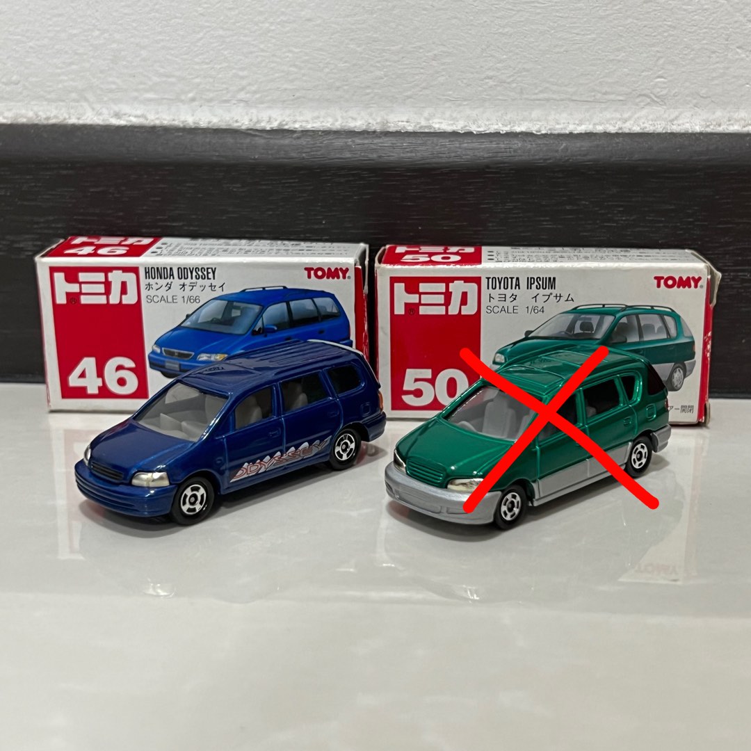 Tomica 46 Honda Odyssey 50 Toyota Ipsum Hobbies Toys Toys Games on Carousell