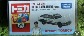 TOMICA TOMY 頭文字D 藤原拓海 AE86 2014彩貼銀證藤原豆腐店 白蓋