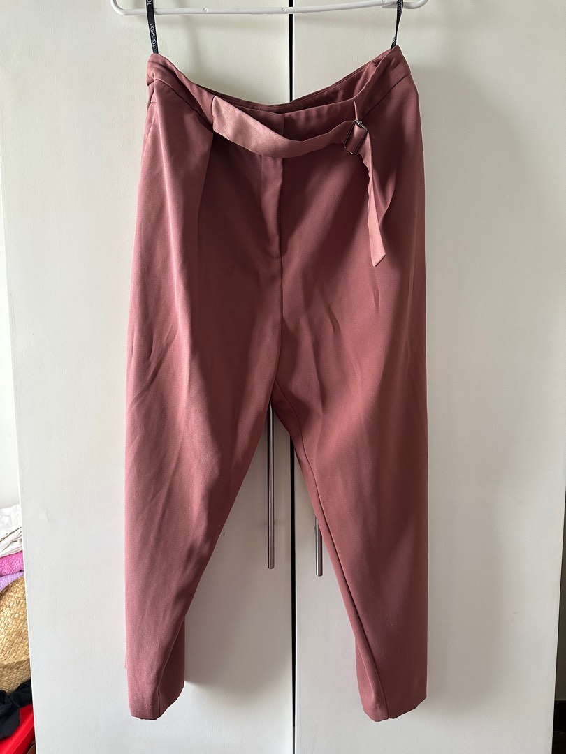 Buy Women Coral Scuba Front Button Tapered Pants Online At Best Price -  Sassafras.in