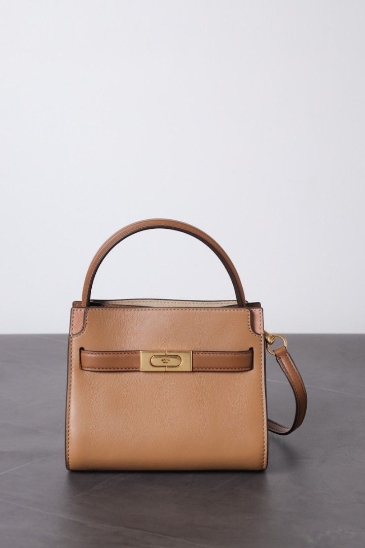 Tory Burch Lee Radziwill Petite Double Bag In Tiramisu