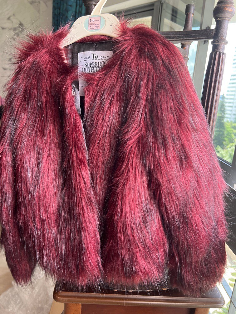 Tu pink fur jacket store