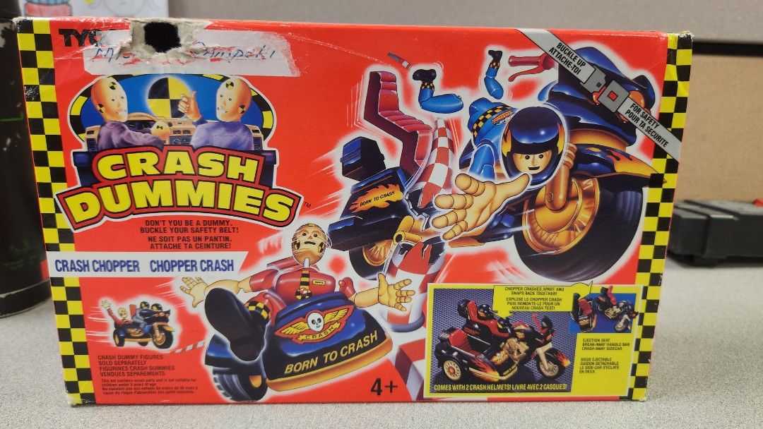 Vintage 1991 Incredible Crash Dummies Cycle Chopper Motorcycle