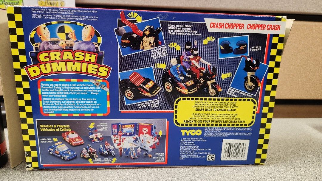 Vintage 1991 Incredible Crash Dummies Cycle Chopper Motorcycle