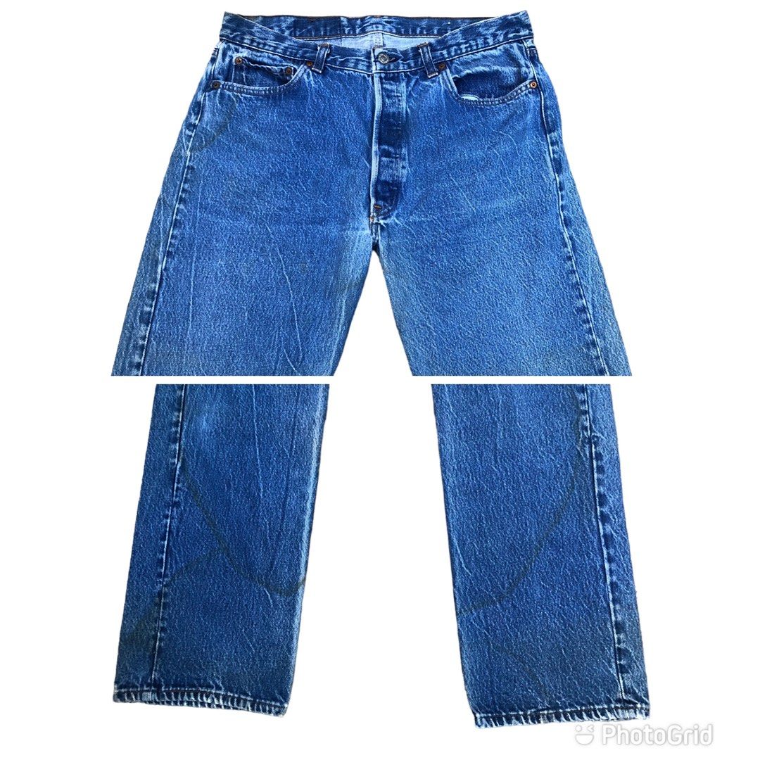 Vintage Levi s 501 0115 Blue Denim Jeans Non Selvedge Rindem