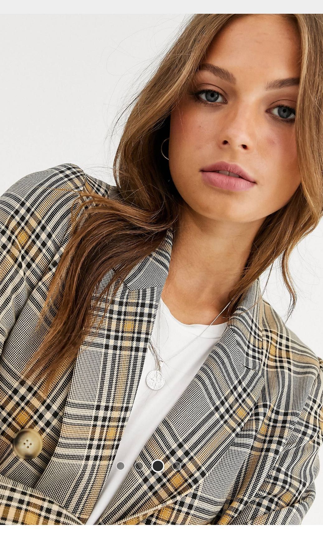 Warehouse honey check best sale blazer