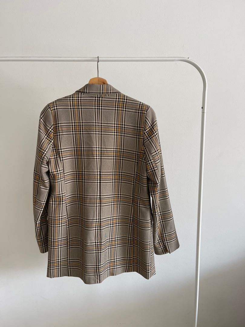 Warehouse check blazer sale
