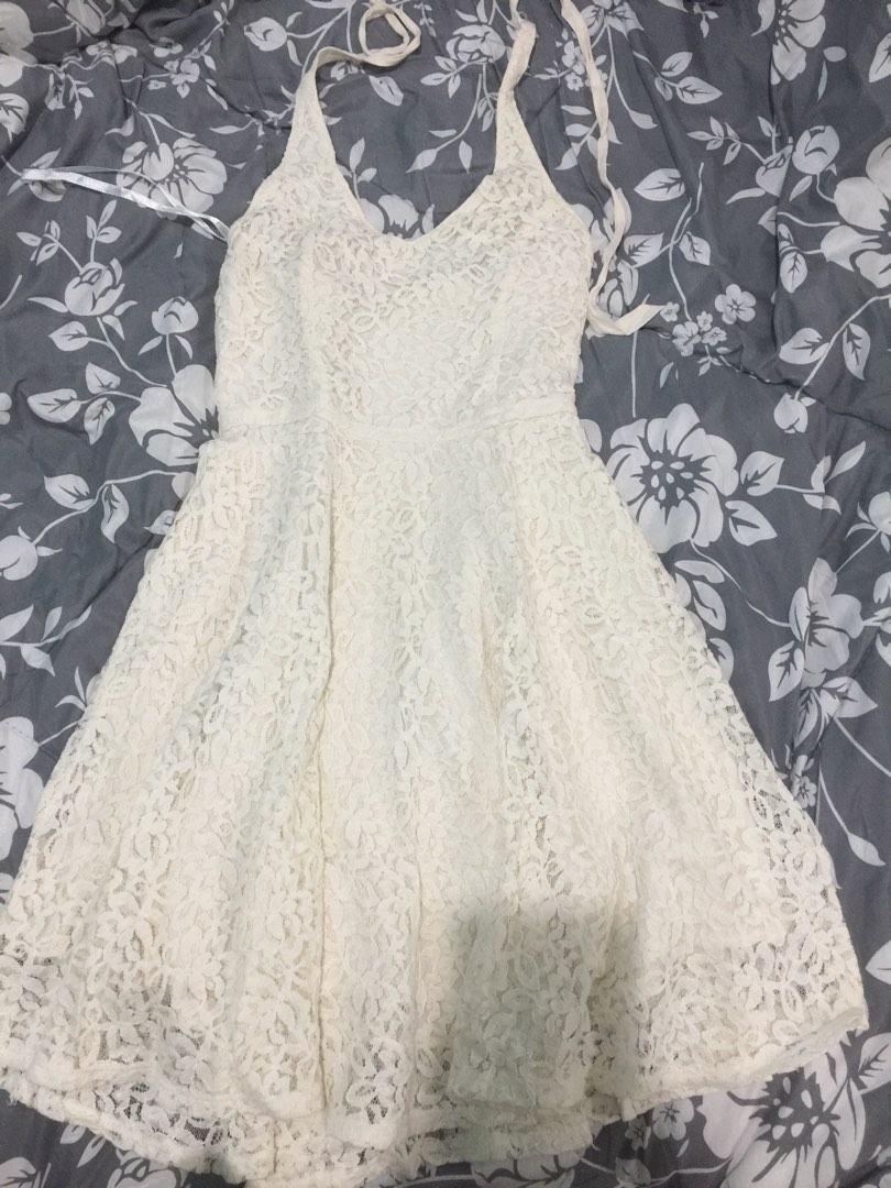 Abercrombie white lace dress cheap