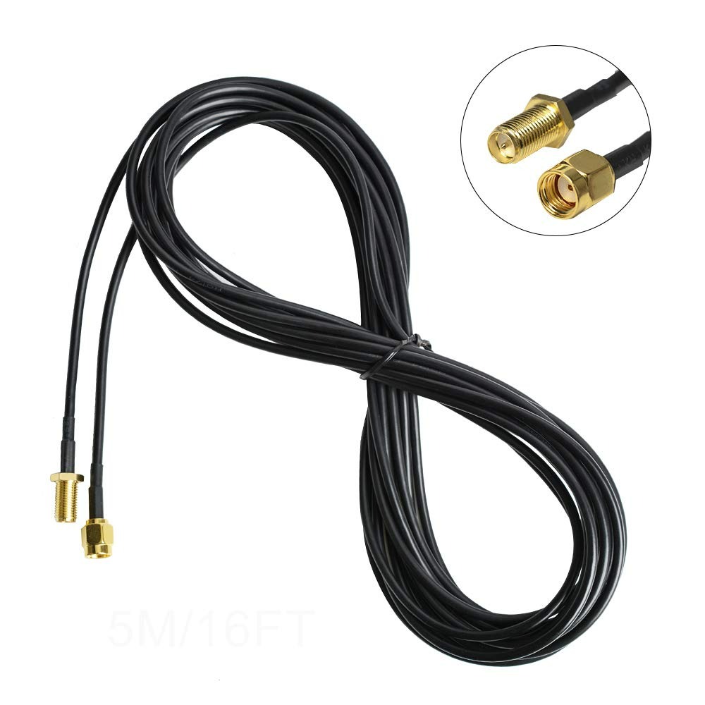 3310] WiFi Antenna Extension Cable with RP-SMA Male to RP-SMA Female  Connector,Perfect for Wireless LAN Router Bridge  Other External Antenna  Equipment 2m, Computers  Tech, Parts  Accessories, Cables  Adaptors