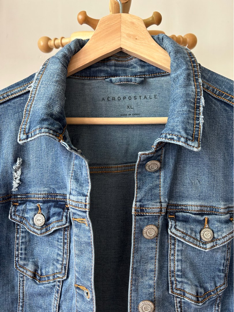 Denim cheap jacket aeropostale