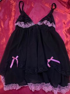 y2k ribbon lace dress