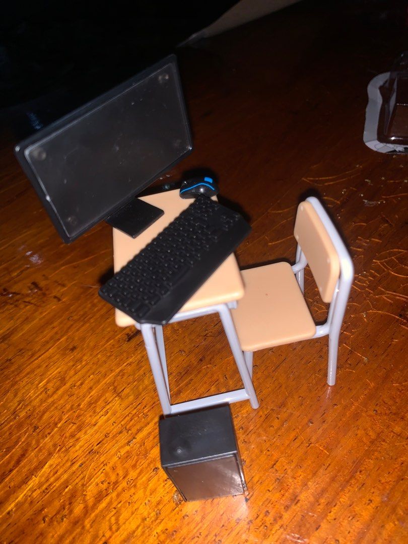 1/12 Miniature Computer Set / School Deck & Chair for Nendoroid Doll (Category: Figurines & Statues) located in Pasig City. Submitted by keizuha (Listing ID 1247807680, Image 2). Description: Selling Individually 200 - School Deck & Chair 230 - Computer set (computer, mouse, keyboard & computer case/chassis) - can lower to 400 if getting both, fixed price - opened it for picture taking purposes, both are brand new from Japan - Mop: Gcash - Mod: S