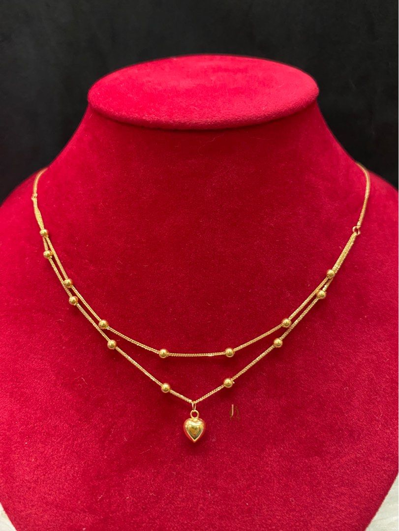 Two layer gold discount necklace