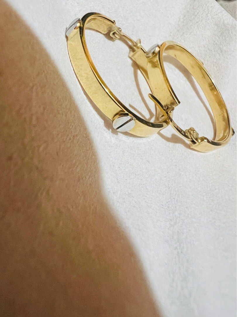 Cartier inspired sales hoop earrings