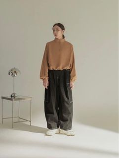 中性丹寧氣球褲 mouggan