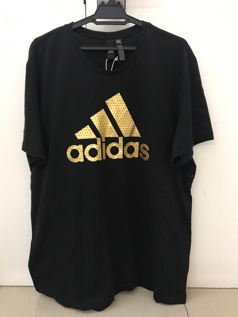Black and gold adidas t shirt hot sale