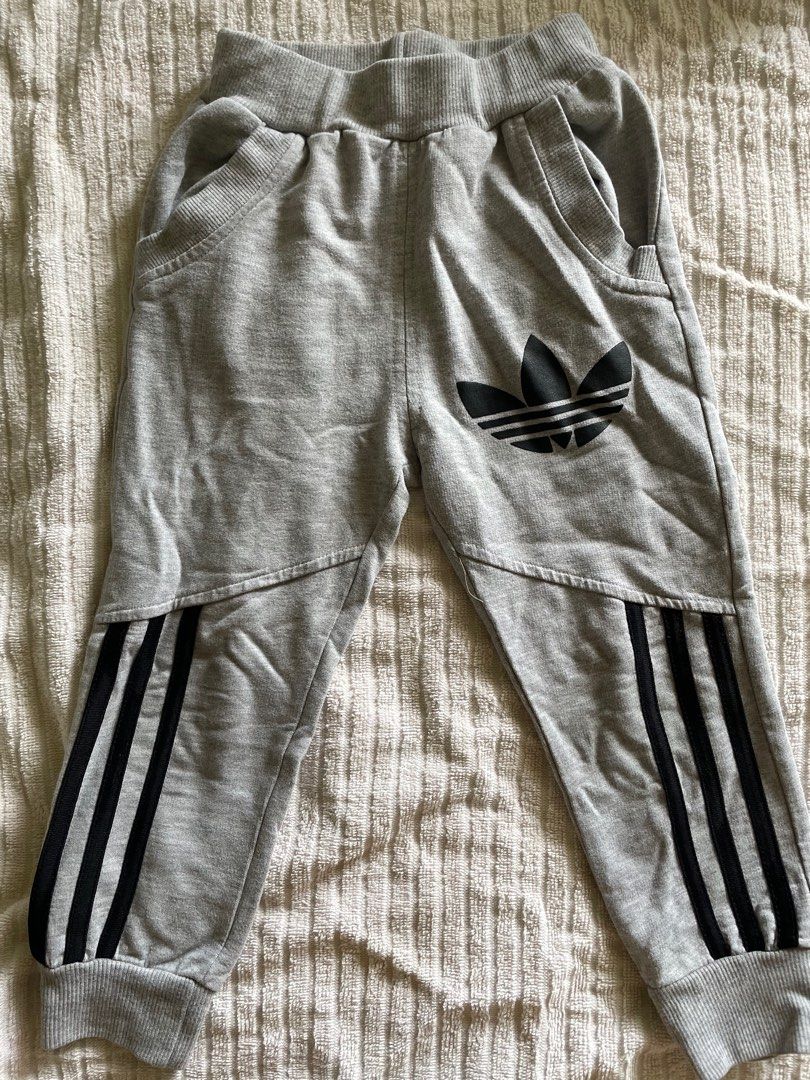Adidas Jogger Pants (Category: Babies & Kids Fashion) located in Pasig City. Submitted by stefca (Listing ID 1247751750, Image 2). Description: *Adidas Grey Jogger Pants *Fits 3-4 years old.