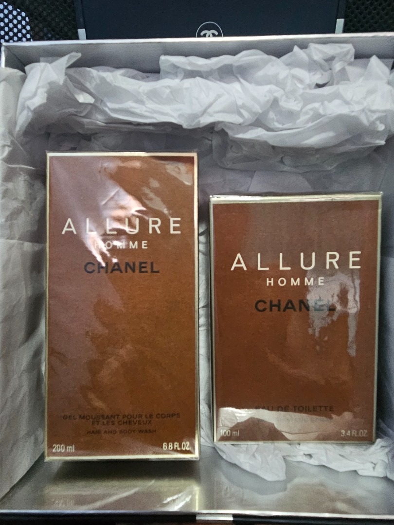Allure Homme Chanel Original / Authentic for Men Eau de Toilette and Hand  and Body Wash, Beauty & Personal Care, Fragrance & Deodorants on Carousell