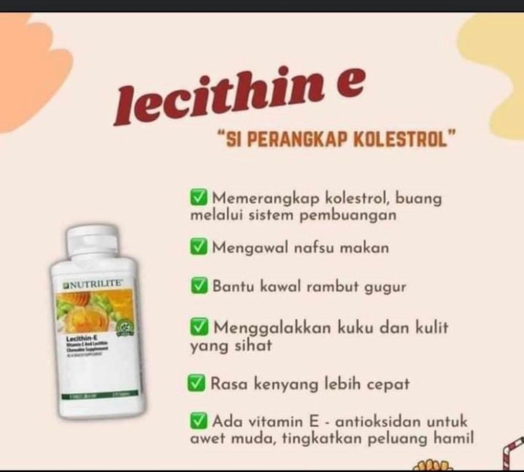 Amway Nutrilite Lecithin E, Health & Nutrition, Health Supplements