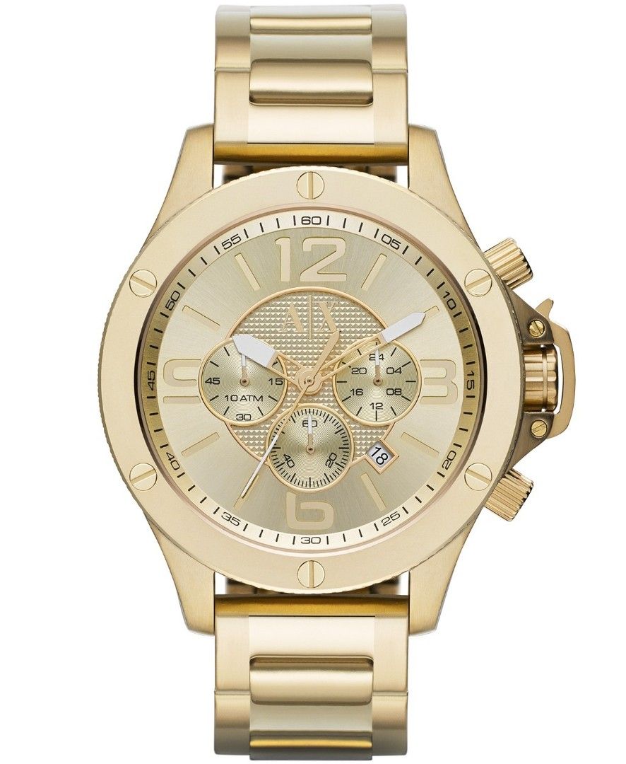 Armani Exchange Chronograph Champagne Dial Men s Watch Luxury