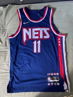 Original NBA Heat Pressed Men's Brooklyn Nets Yellow Bed Stuy #11 Kyrie  Irving 2020 City Jersey