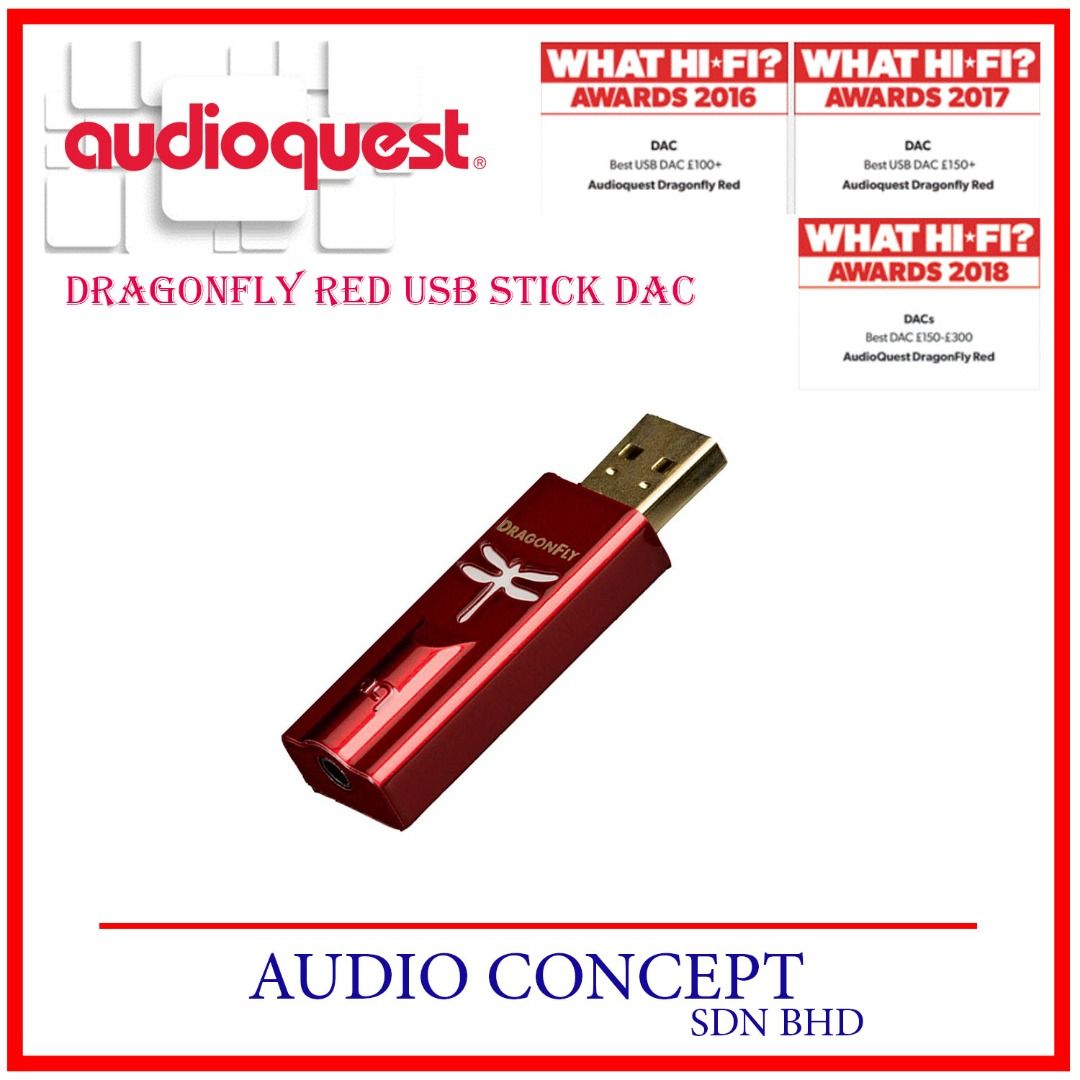Dac audioquest dragonfly 2025 red