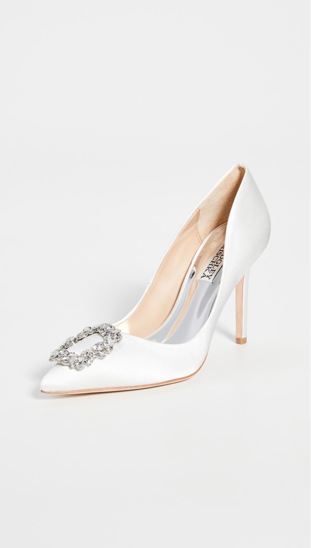 Badgley mischka bridal shoes cheap peep toe