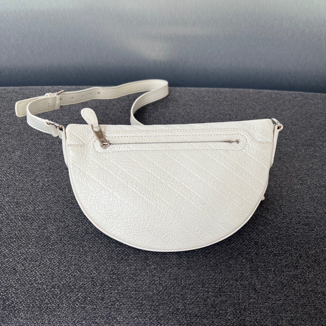 White balenciaga fanny pack on sale