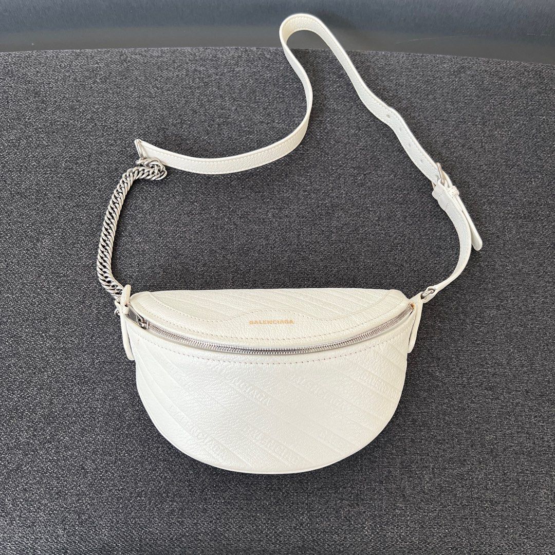 Balenciaga belt bag white online
