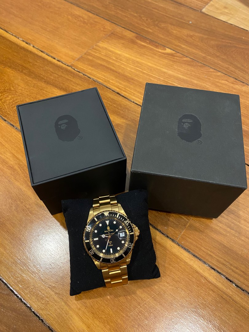 Bape watch gold Men s Fashion Watches Accessories Watches on