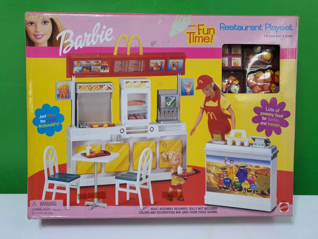 Barbie mcdonalds playset sales