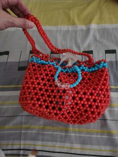 Beaded bag for beach or casual.