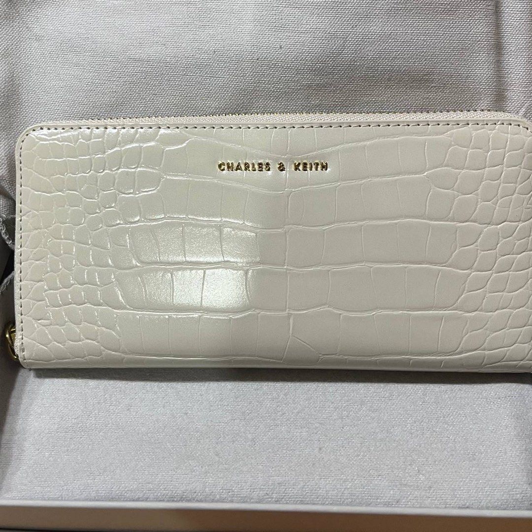 Charles and keith croc effect mini long wallet online