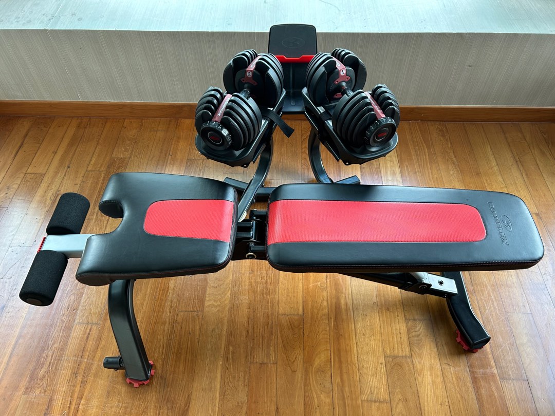 Bowflex Dumbell + Bench + Rack, Sports Equipment, Exercise & Fitness