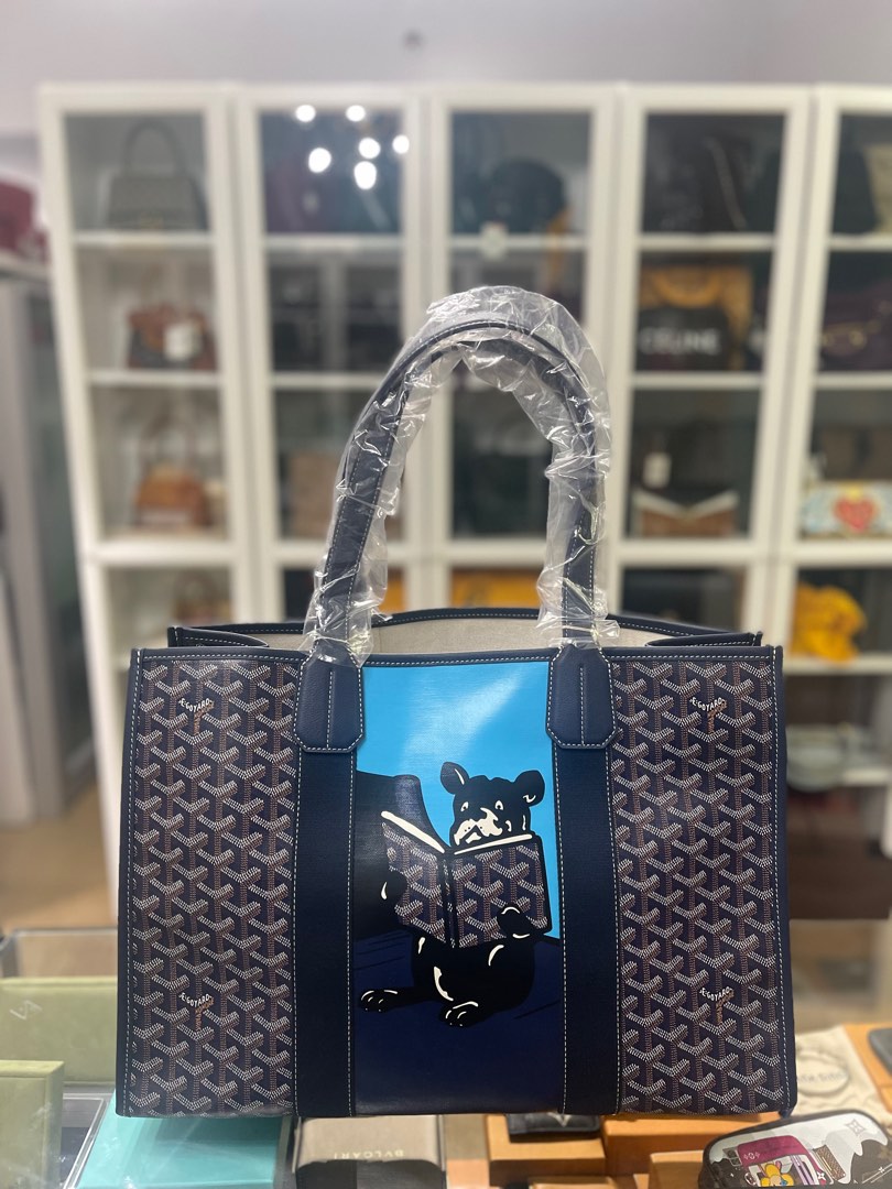 Goyard Villette MM Tote Bag Bleu Marine, Luxury, Bags & Wallets on Carousell