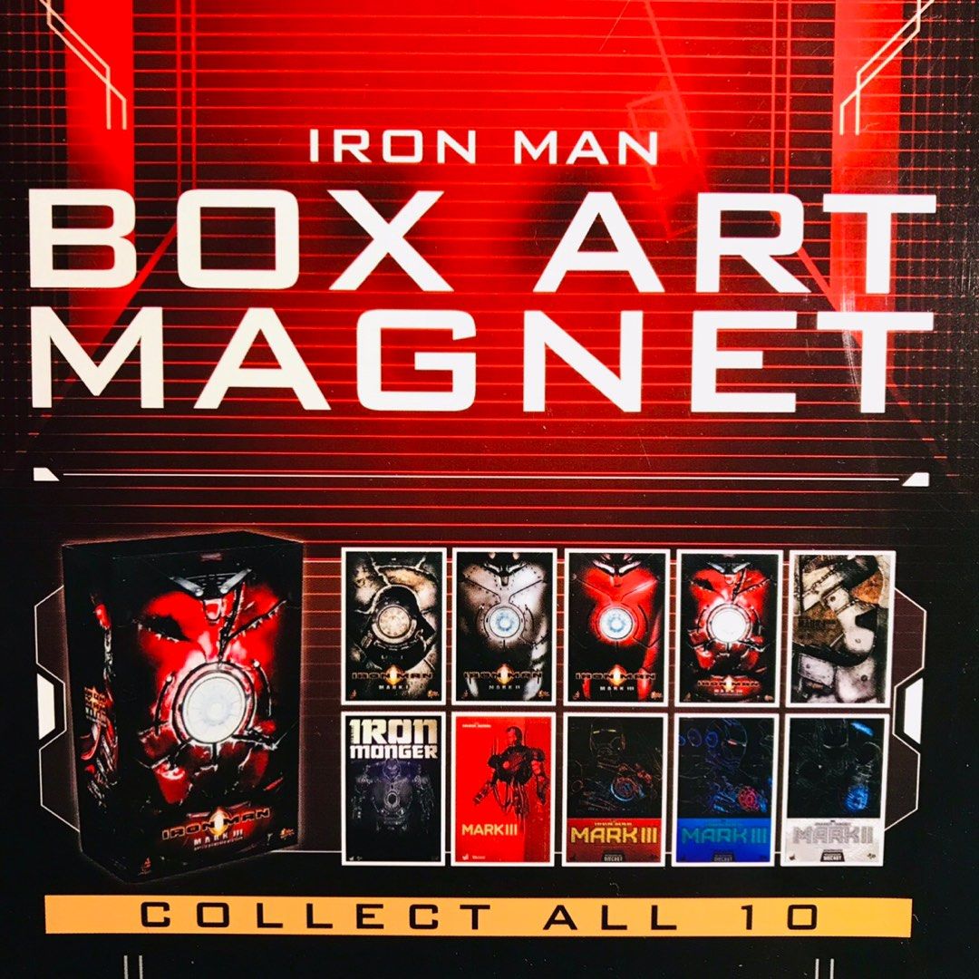 Brand new Authentic Box Art Magnet Hot Toys Marvel Iron Man The Avengers Hulk Thor Loki Black Widow Captain America Nick Fury Iron Man