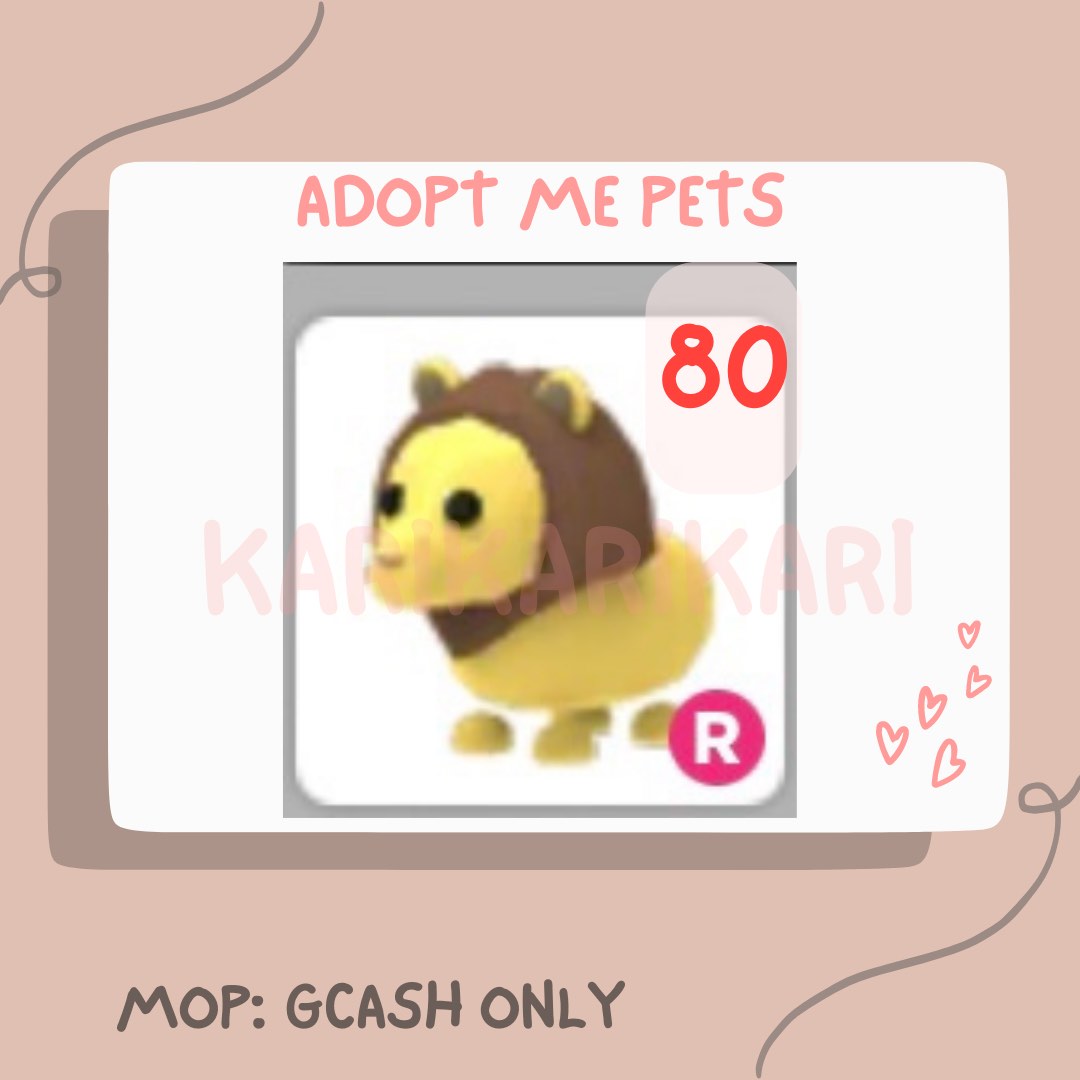 ADOPT ME LION PET!! SALE!!, Video Gaming, Gaming Accessories, InGame